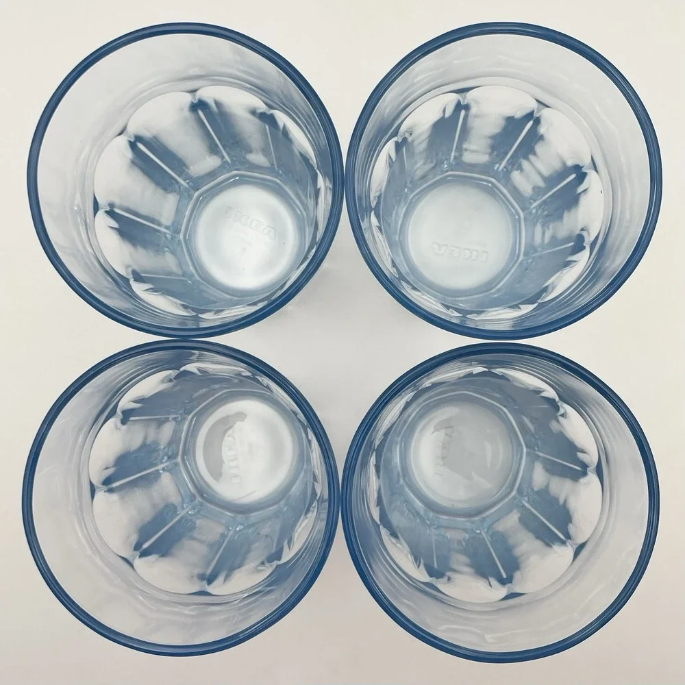IKEA Blue Tinted Glass‎ Tumblers 5.25